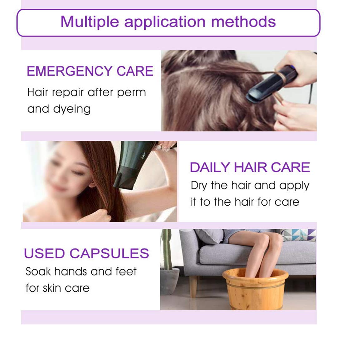 gowwimHair Vitamin Serum Capsule,Hair Treatment Serum,Argan Macadamia Avocado Oil,Deep Care Repair Damaged Hair,30 PCS