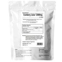 UKHealthHouse Cranberry Tablets 12000mg | High Strength Cranberry Extract Supplement for Women & Men Easy to Swallow Alternative to Cranberry Capsule (30 tabs)