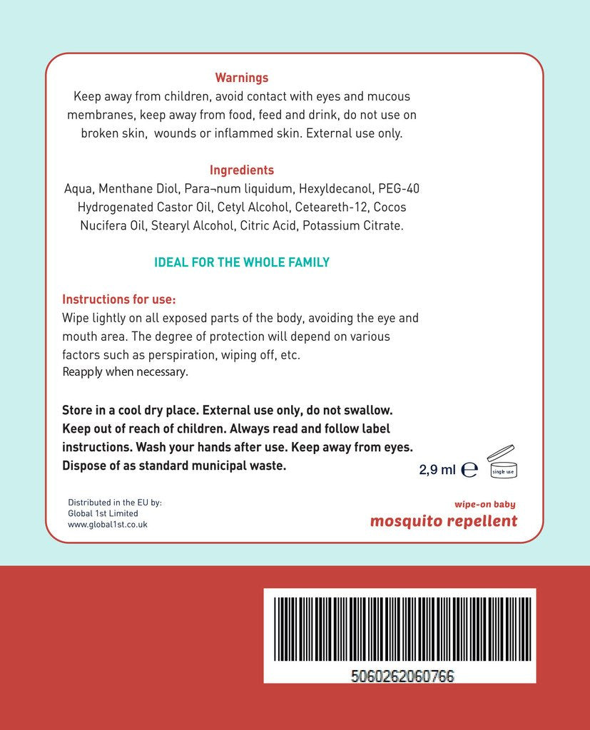 VIE Anti Mosquito Wipes (24 Wipes)