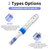 MYSWEETY 20 Pieces 12 pin Cartridge for Dermapen A6, Mysweety Microneedles for Electric Derma Microneedle Stamp Pen