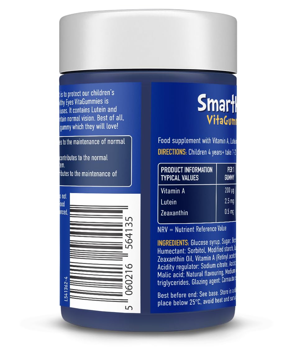 Bioglan SmartKids Healthy Eyes | Vitamin A | Lutein | Zeaxanthin | 30 Gummies