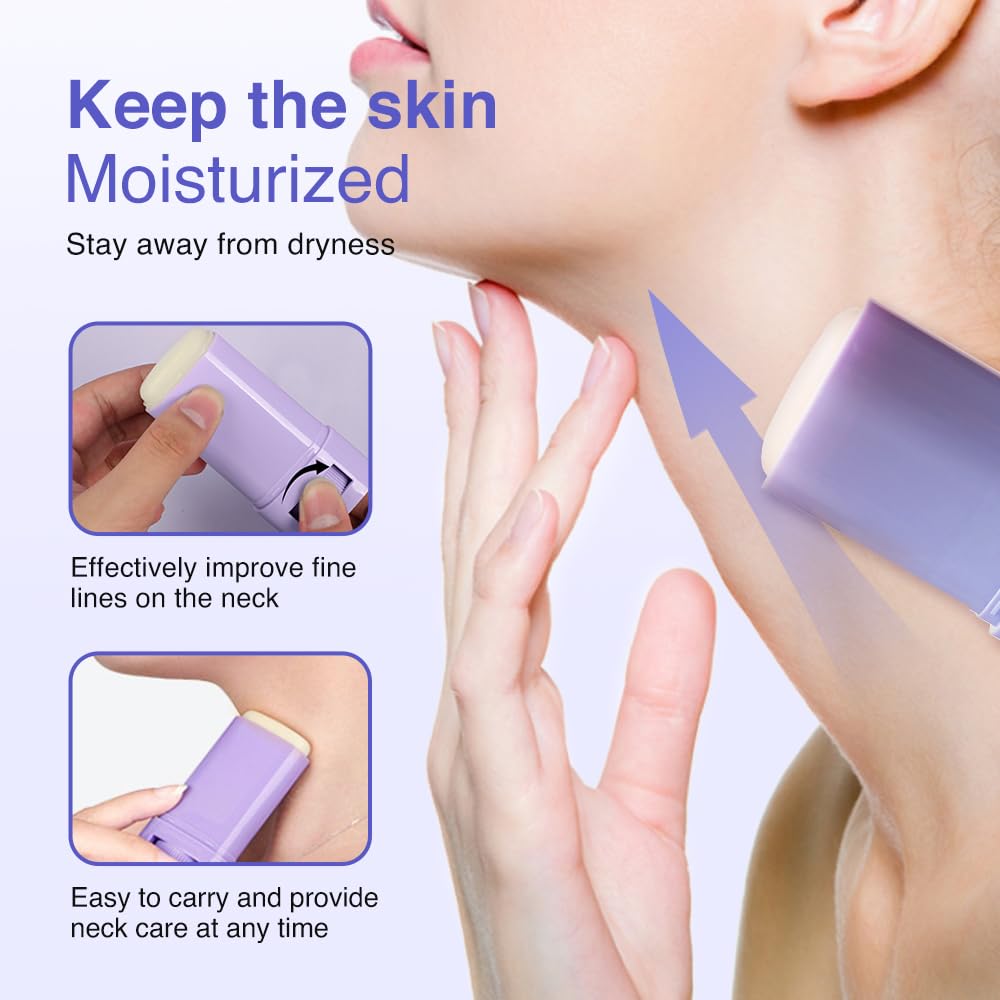 Angel Silk ANGEL SILK AH-8 Retinol Neck Firming Stick, Anti Wrinkle & Lifting Cream with Collagen & Beeswax, Moisturizing Treatment for Sagging Skin, Reduce Fine Lines, Neck Tightening Easy Massage (2pc)