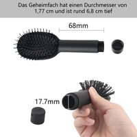 Joyan Stash Can Hairbrush Flask, Black Secret Compartment Hairbrush, Beach Safe for Valuables, Multi-Purpose Hidden Storage