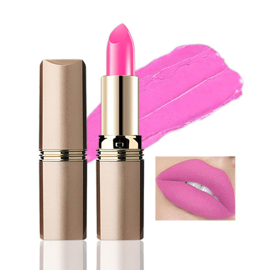 LYNTYAOU Bright Pink Matte Lip Stick, Light Pink Lipstick for Women Long Lasting, Smooth Full-Coverage Moisturizing Lipsticks, Waterproof Non-Sticky Tinted Lip Balm for Girls & Women