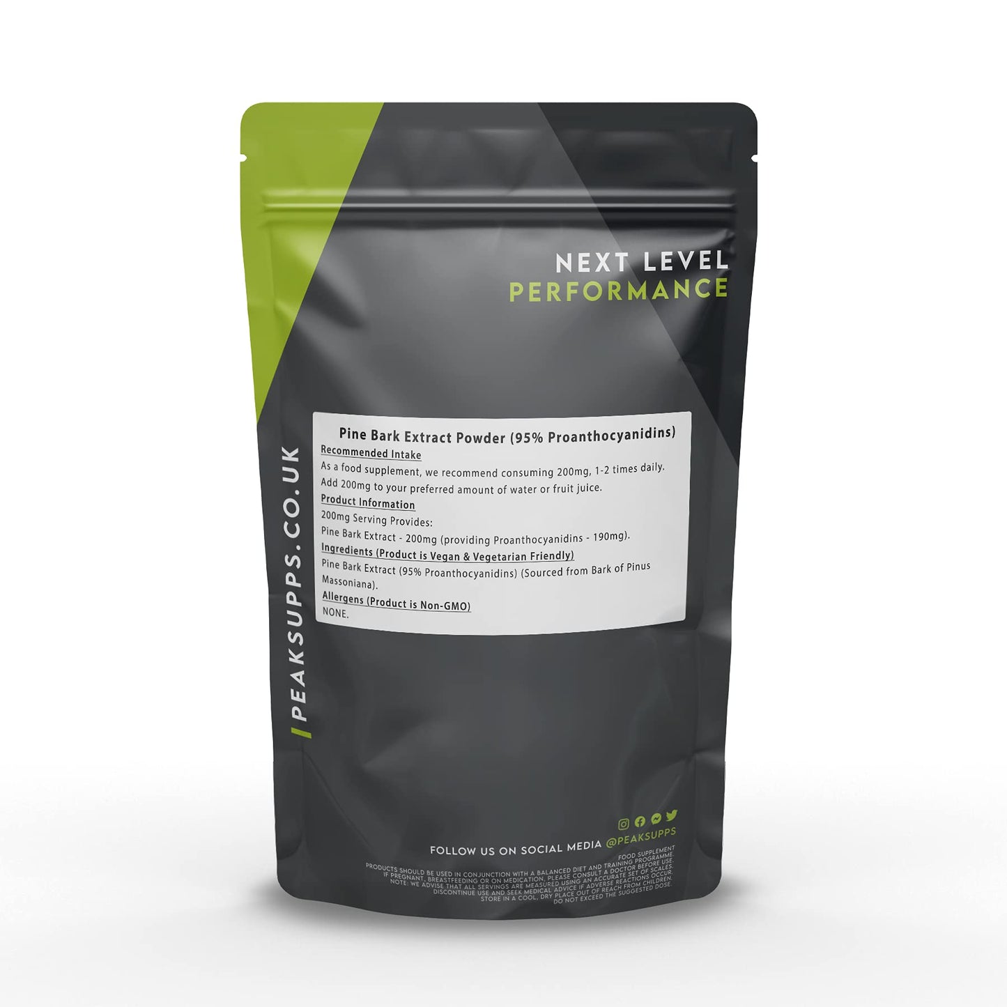 Peak Supps Pine Bark Extract Powder | Pure | 95% Proanthocyanidins (500g)