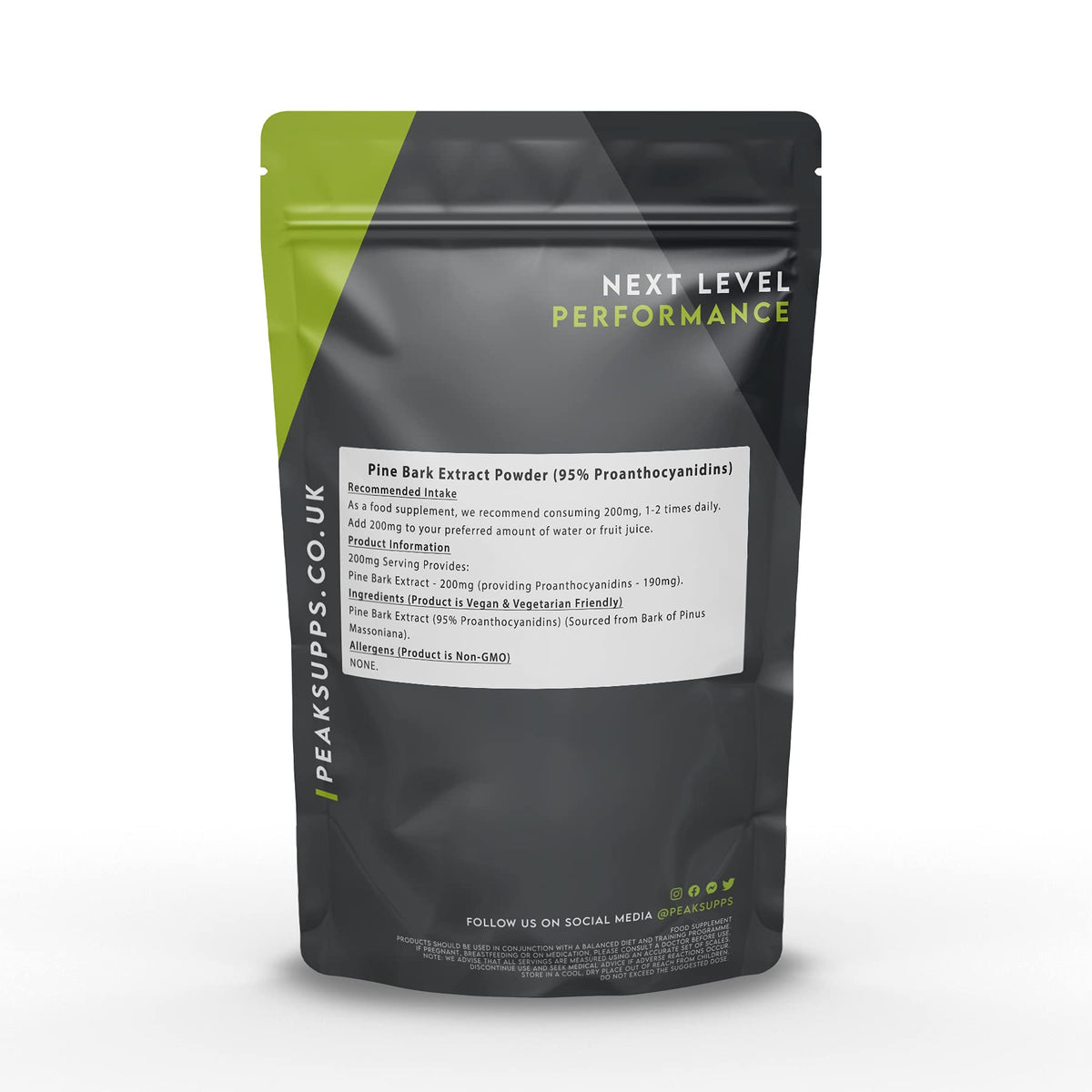 Peak Supps Pine Bark Extract Powder | Pure | 95% Proanthocyanidins (500g)