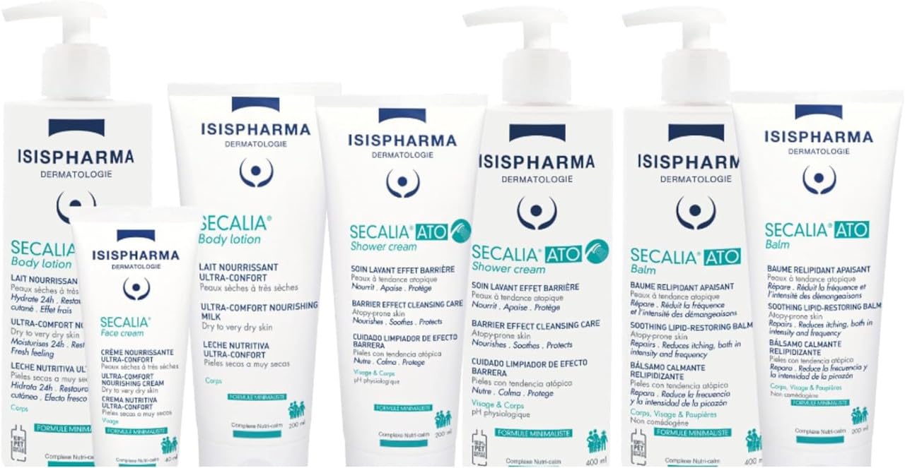ISISPHARMA SECALIA ATO Balm 40 ml - Body lotion for Dry skin with an atopic tendency - Reduces the frequency and intensity of itching - Body Lotion lipid-replenishing fluid balm - Made in France