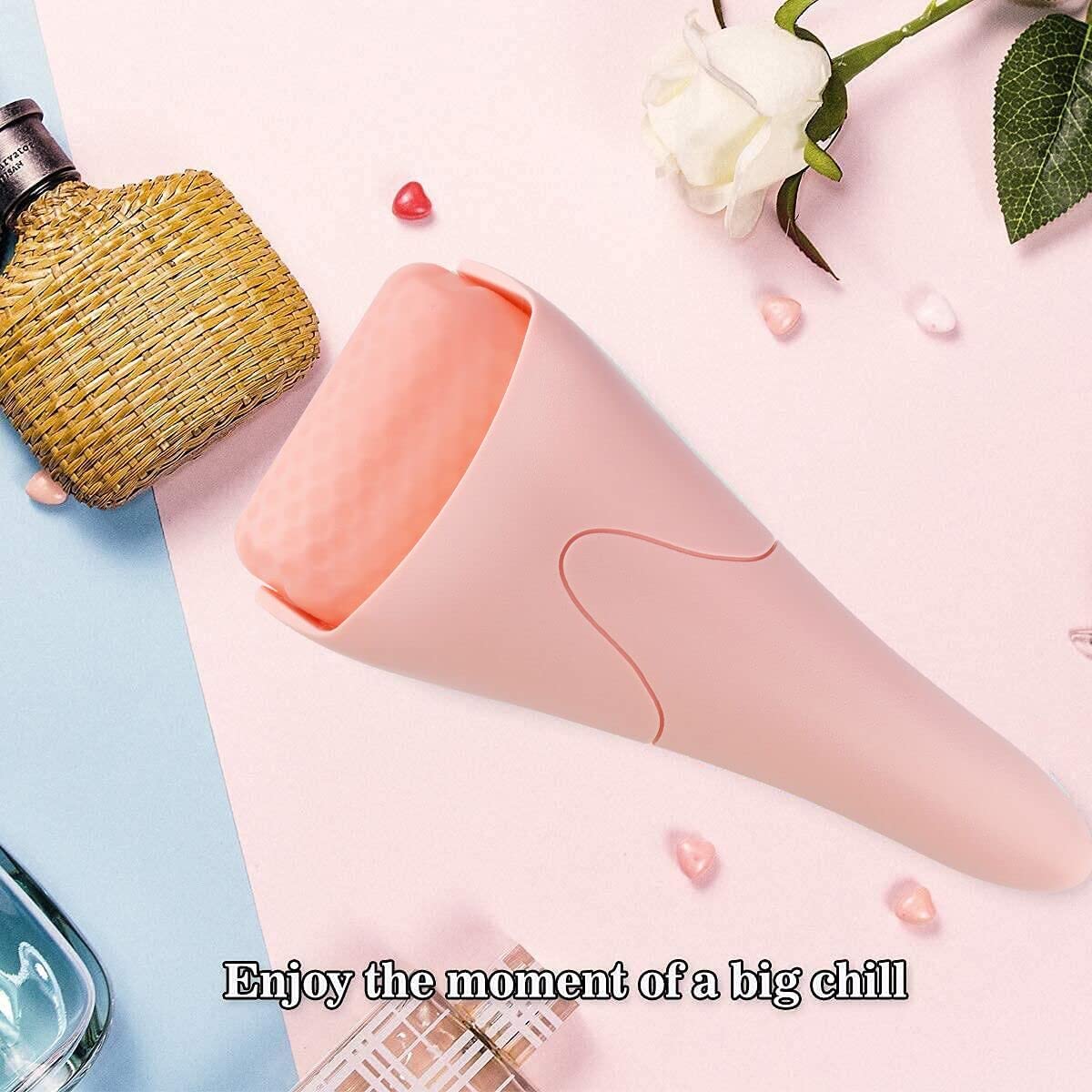 Fronnor Ice Roller for Face,Eyes,Mothers Day Gifts Idea,Therapeutic Cooling to Tighten Brighten Complexion and Reduce Wrinkles,Massager Under Eye Puffiness,Migraine and Pain Relidf (Pink)
