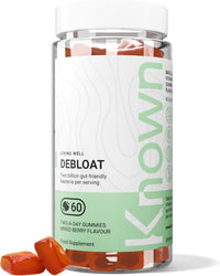 Known Delicious Debloat Gut Support Gummies - 2 Billion CFU Bacillus Coagulans & Vitamin C - Natural Mixed Berry Flavour - 60 Gummies, 1 Month Supply