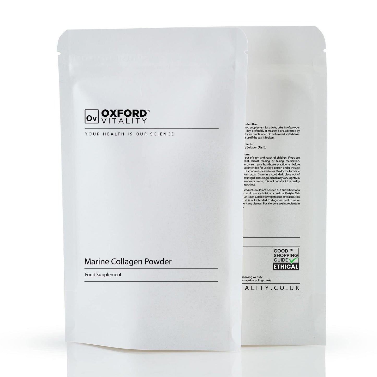 Ov OXFORD VITALITY Marine Collagen Powder 300g | Protein, Skin, Bones, Muscles | Oxford Vitality