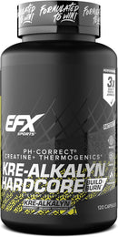 All American EFX Kre Alkalyn Hardcore | Build Muscle & Enhance Performance | Thermogenic pH Correct Creatine Monohydrate Pill Supplement (120 Pills)