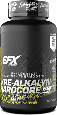 All American EFX Kre Alkalyn Hardcore | Build Muscle & Enhance Performance | Thermogenic pH Correct Creatine Monohydrate Pill Supplement (120 Pills)