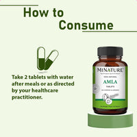 minature Mi Nature Amla Tablets -90 Tablets,1000mg | 100% Natural Amla Tablet | Amalaki | phyllanthus emblica | Immunity Booster | Vitamin C | Gluten Free | Vegan | from India