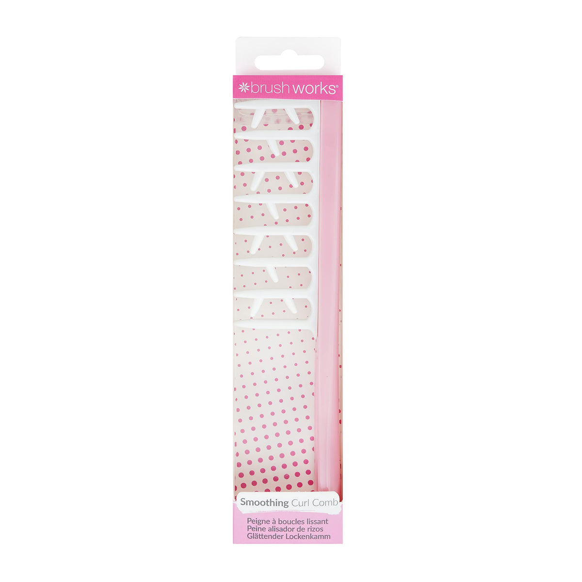 Invogue Brushworks Smoothing Curl Comb Pink