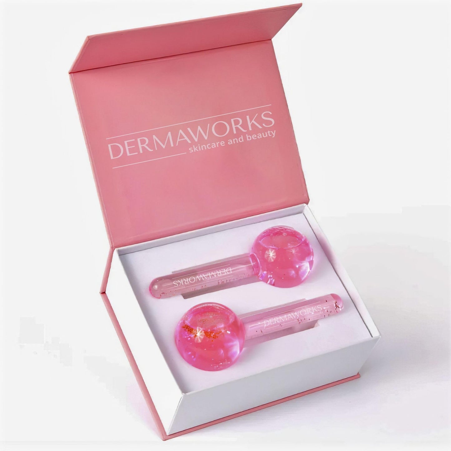 Dermaworks Ice Globes for Face - Face Ice Roller - Eye Roller - Dark Circles Under Eye Treatment Women - Derma Roller - Lymphatic Drainage Massager - Birthday Gifts for Women - by DERMAWORKS Skincare & Beauty