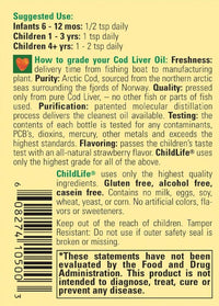 Generic Child Life's Pure Arctic Cod Liver Oil, Natural Strawberry Flavour, 237 ml