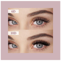 Higu clace Higu Clace 10D 0.07 C Curl Mix 10-15mm Volume Eyelash Extensions With Pointed Base Middle Stem (10D 0.07 C Mix 10-15)