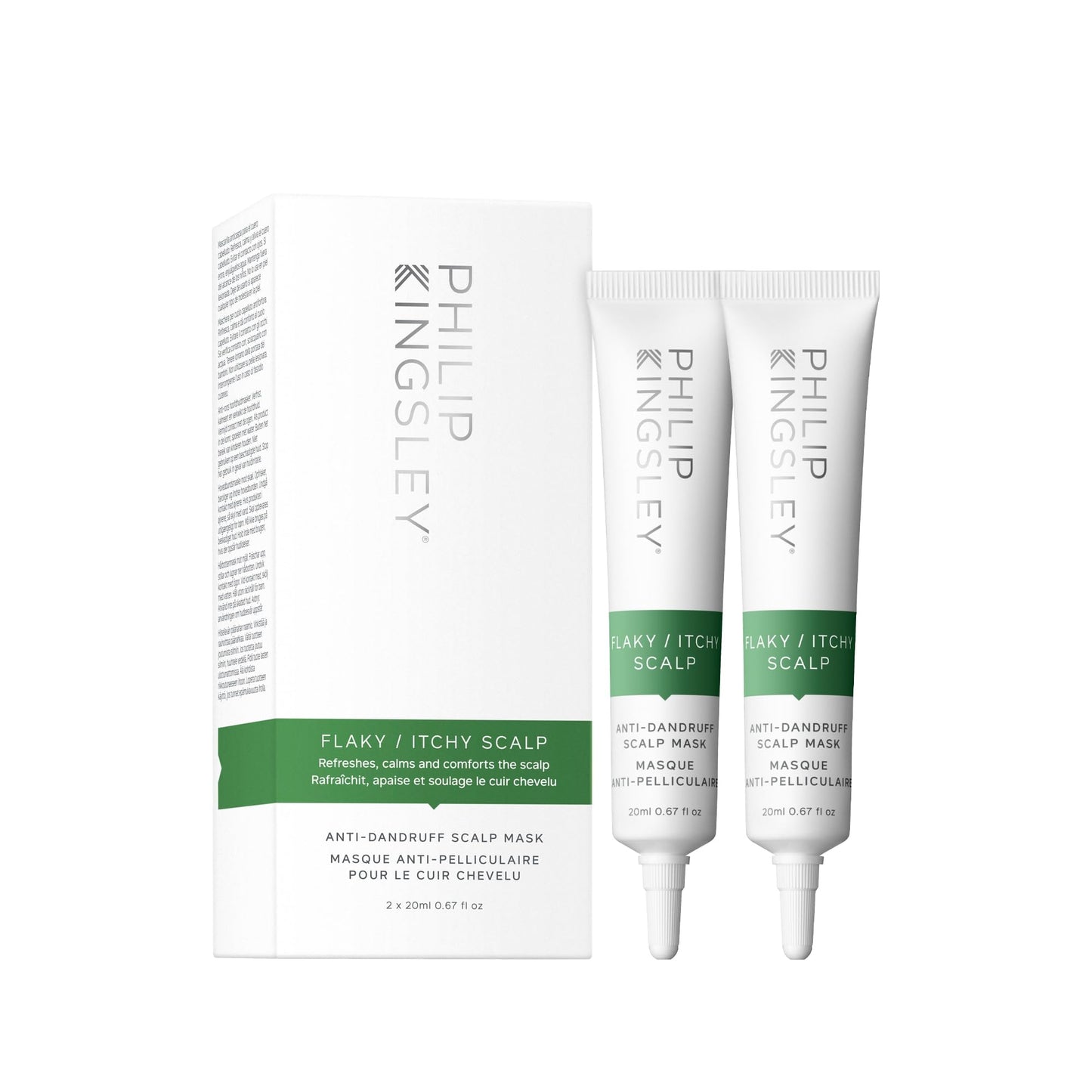 Philip Kingsley | Flaky/Itchy Scalp Masks | Anti-Dandruff Mask For Flaky, Itchy, Dry, Oily Scalps | Cleansing Scalp Care | Mask that Hydrates, Soothes and Calms | 2 x 2ml