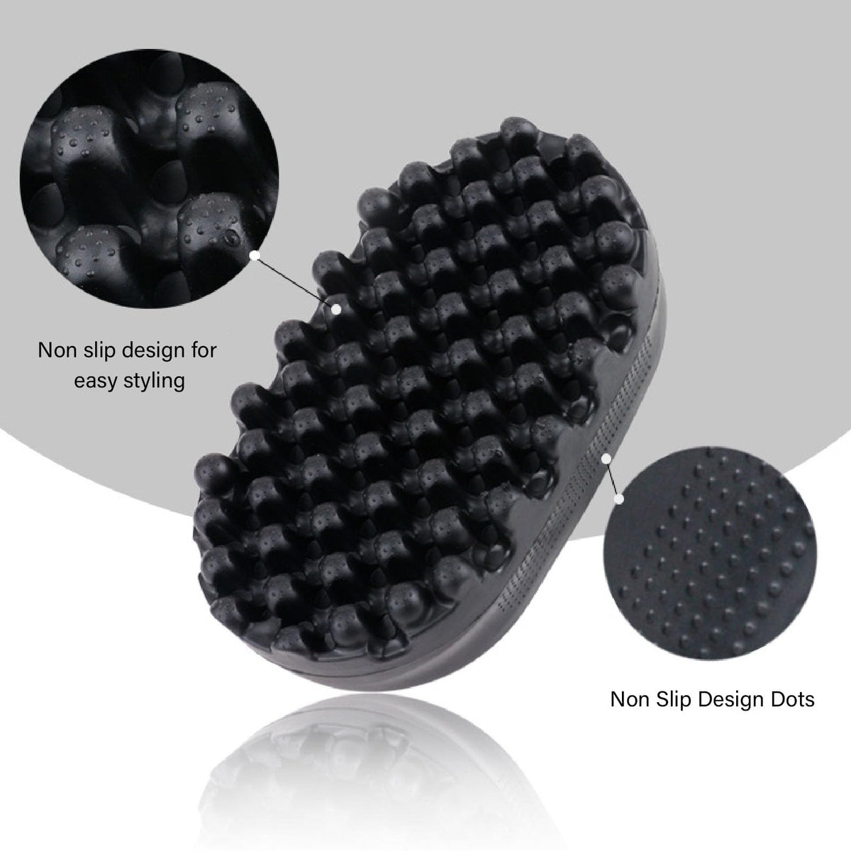 Luqeeg Curling Twisted Hair Brush, Twist Curl Comb, Two Sided Use Hair Wave Tool Washable Rubber Styling Tool Foam Wave Sponge Big and Small Holes for Home and Salon Use