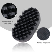 Luqeeg Curling Twisted Hair Brush, Twist Curl Comb, Two Sided Use Hair Wave Tool Washable Rubber Styling Tool Foam Wave Sponge Big and Small Holes for Home and Salon Use