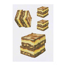 Azeeda 4 x 'Nanaimo Bars' Temporary Tattoos - Water Resistant, Skin-Safe, Non-Toxic Transfers, Mixed Sizes (TO00084028)