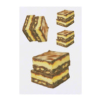 Azeeda 4 x 'Nanaimo Bars' Temporary Tattoos - Water Resistant, Skin-Safe, Non-Toxic Transfers, Mixed Sizes (TO00084028)