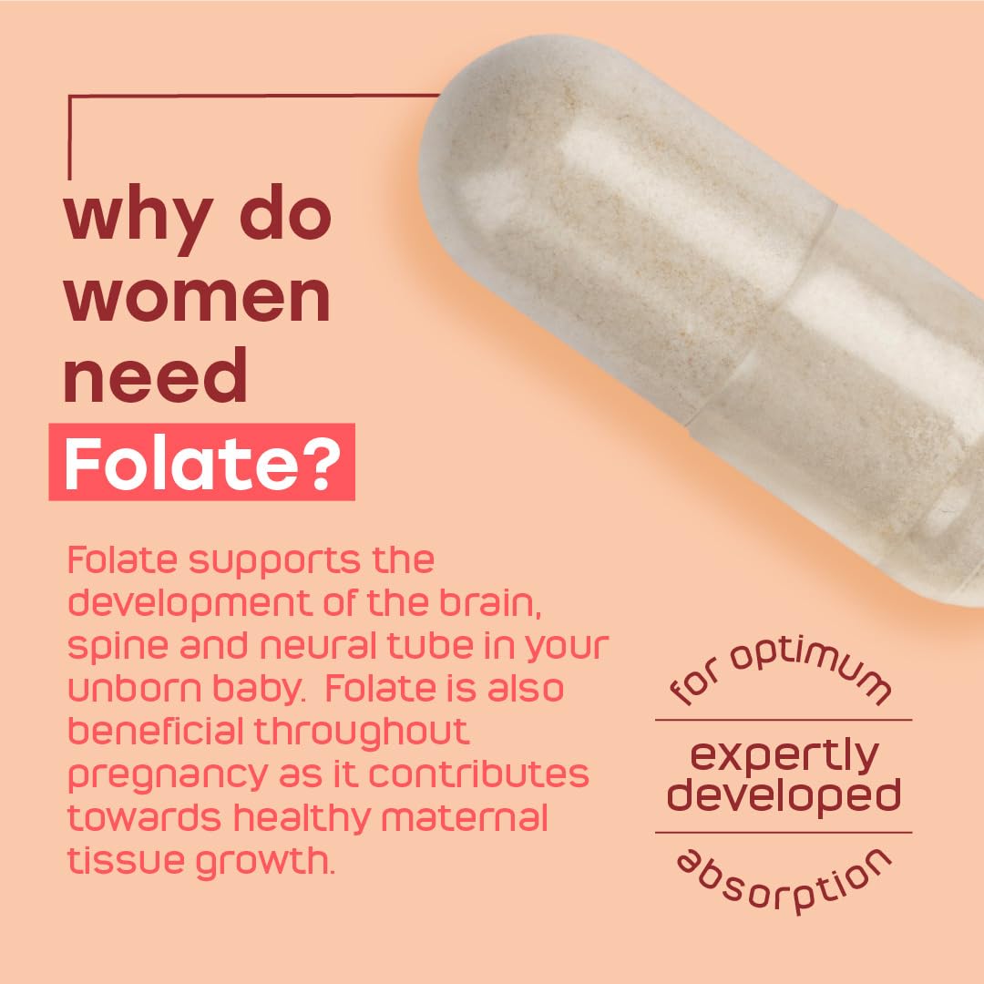 My Expert Midwife All in One Pre-Conception & Pregnancy Women's Vegan Supplements, 12 Essential Prenatal Vitamins & Minerals, 60 Capsules, 2 Months Supply