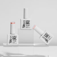 Mylee 5 in 1 Builder Base Strengthening Gel Trio 3x15ml, UV/LED Nail Polish Coat, Hard Strong Nails Tips & Extensions, Nail Art Decoration, Decals & Jewels, Professional Manicure Repair (Just Peachy)