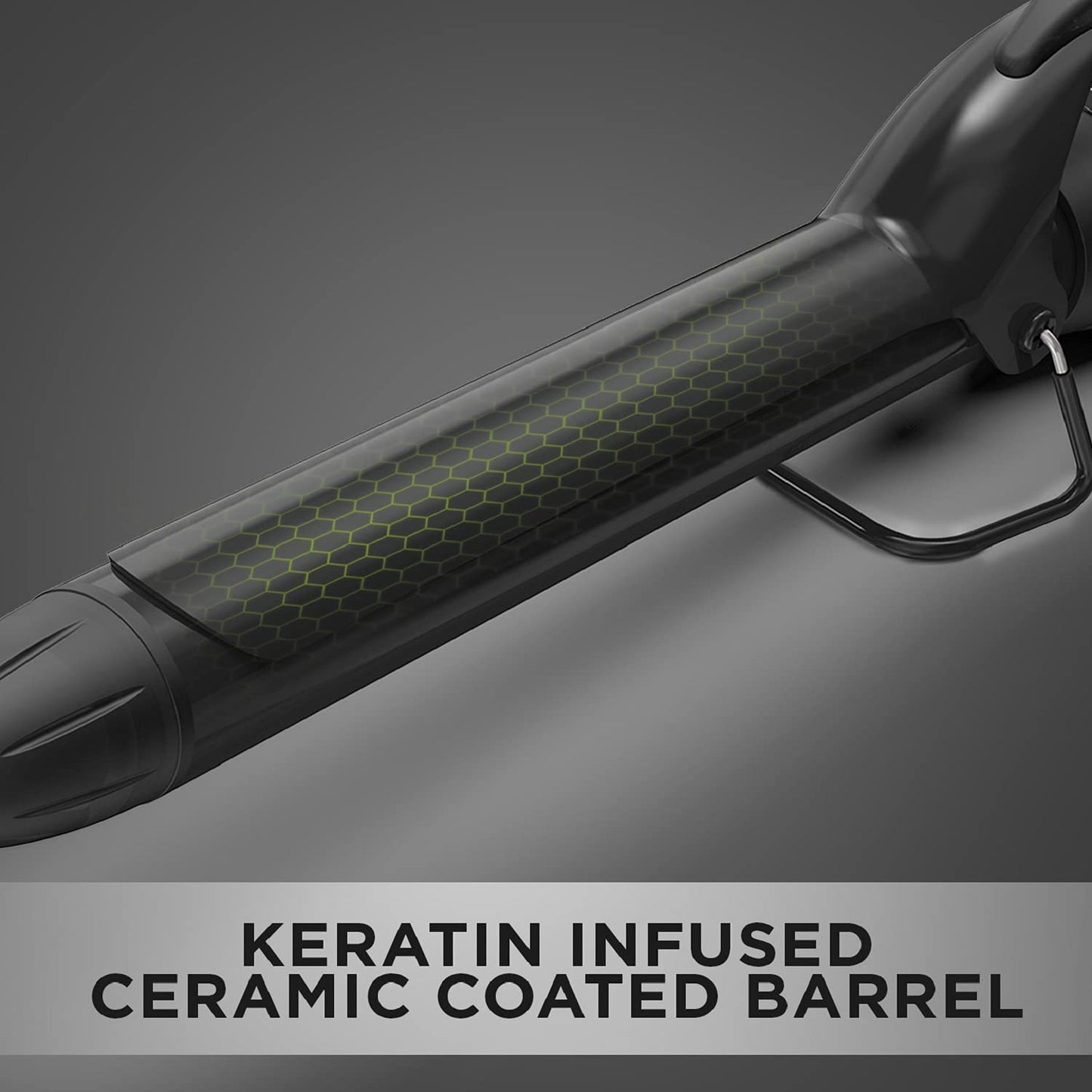 Wahl Pro Shine tong - 25mm Curling Barrel, Variable Heat Control, Ceramic-Coated and Keratin-Infused Barrel, Extra-Long Barrel, 360°C Rotating Cool Tip, for Long Lasting, Voluminous Curls