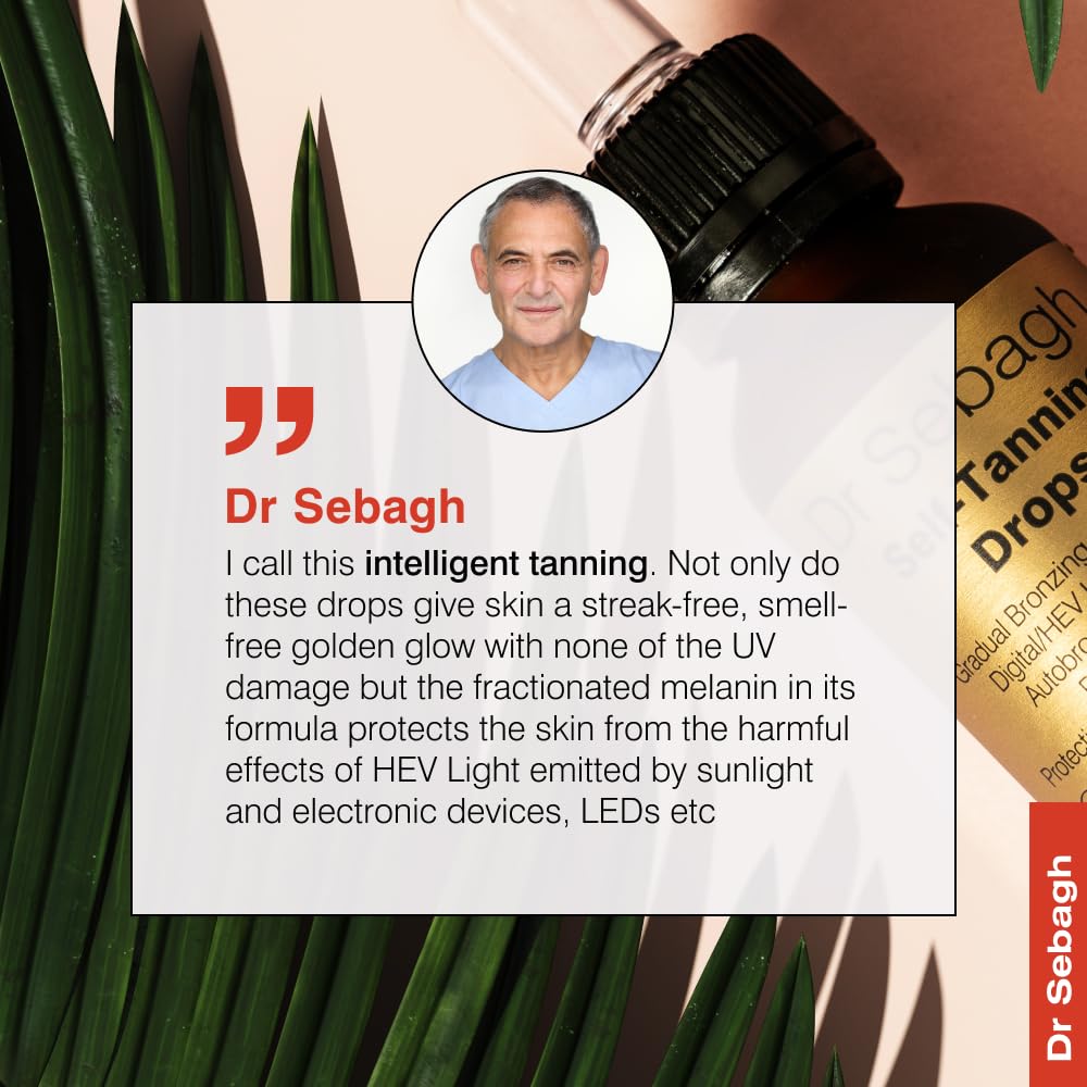 Dr Sebagh Self-Tanning Drops Travel Size- Streak-Free, Scent-Free and Sun-Free Golden Radiance in just a few hours| Mix with Moisturizer for Smooth Application | Create Bronzed Skin- 5 ml