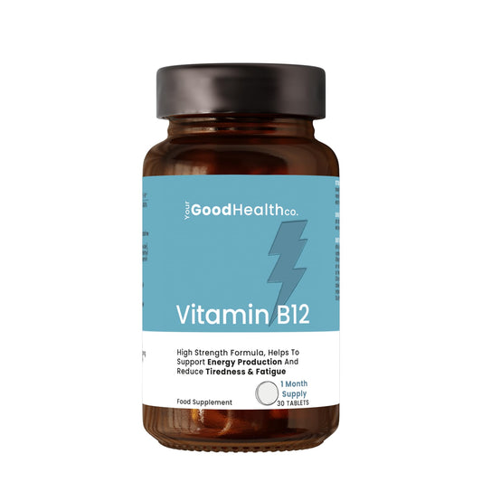 Your Good Health Co. Your Good Health Co – Vitamin B12 | Vegan | High Strength Formula | Support Energy Production and Reduce Tiredness & Fatigue | Tablet | 30 Day Supply
