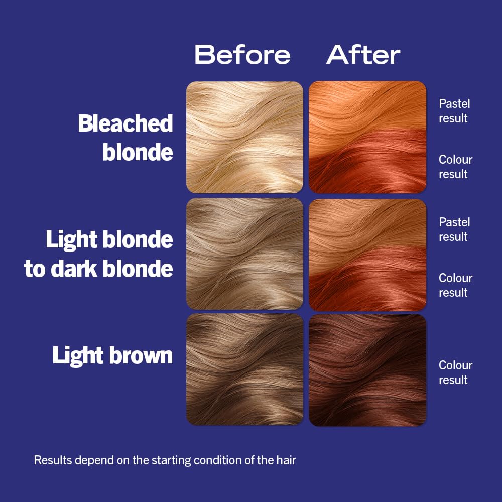 Schwarzkopf LIVE Ultra Brights Vibrant Orange Semi-Permanent Hair Dye 085, Orange Hair Dye for Bright or Pastel Orange Hair Colour, Vibrant Colour Lasts up to 15 Washes