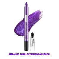 LYNTYAOU Eyeshadow Stick, Purple Eye Shadow Pen, Metal Shimmer Dark Color Eyeshadows Crayon, Pearl Cream Mermaid Glitter Pencil, Pearlescent Eyeliner, Eyes Makeup Gifts for Women
