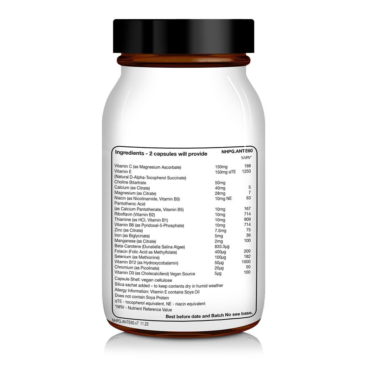 NHP The Natural Health Practice NHP Advanced Pregnancy Support - Multivitamin & Minerals for Healthy Pregnancy - Folic Acid, Iron, B Vitamins, Vitamin D3, Calcium & Magnesium -Vegan, Kosher, Halal - 60 Vegan Capsules