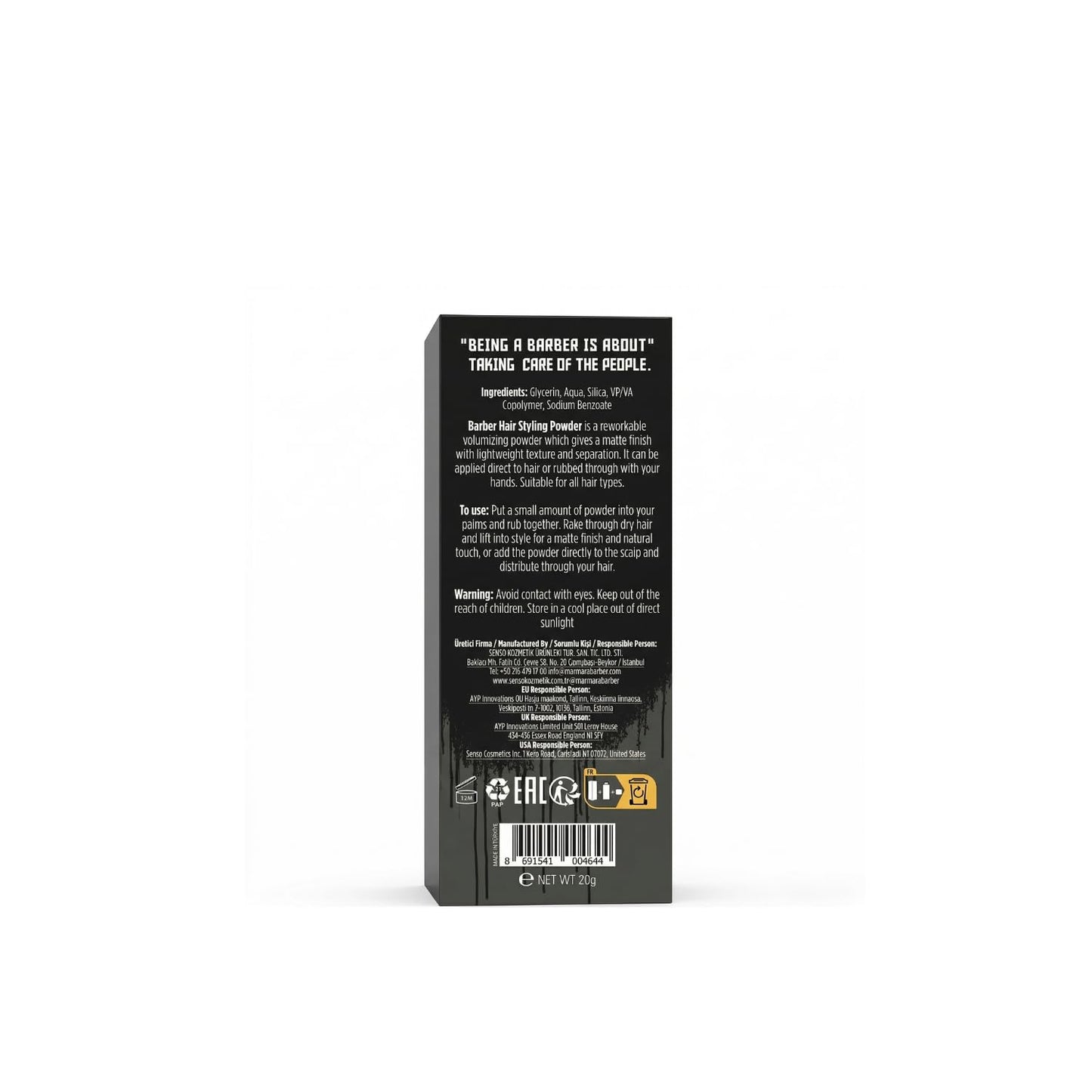 barber marmara Barber Marmara Powder Wax Volumising Hair Styling Powder Matte 20g