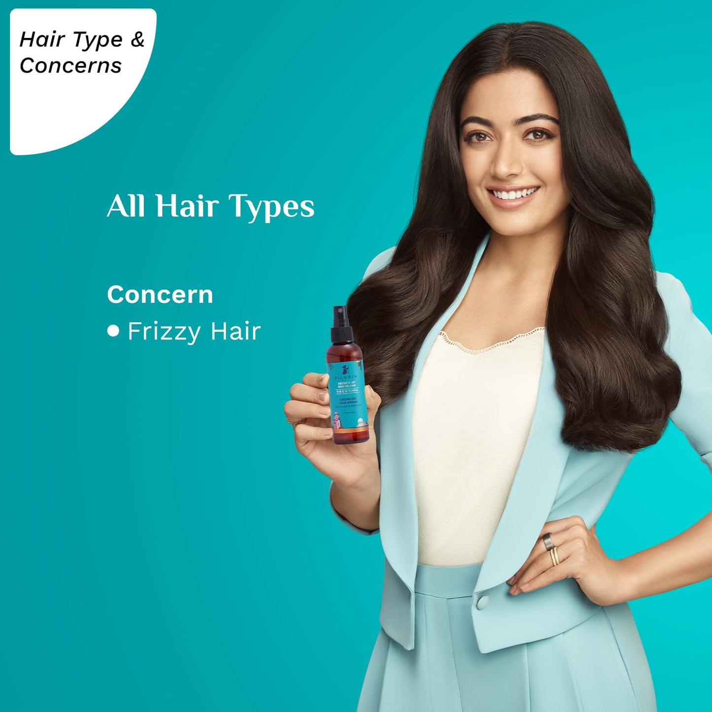 Pilgrim Argan Oil Hair Serum for Dry Frizzy Hair, Hair Smoothing, Smoothing & Control of Frizzy/Dry Hair, Instant Shine, Smoothness & Soft Hair, Anti Frizz for Unisex, 100 Ml, Pack of 1