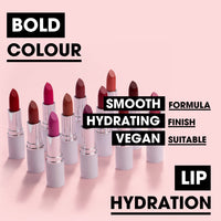 Collection Cosmetics Lasting Bold Colour, Hydrating Lipstick, Infused with Nutrients, 3.5g, China Rose
