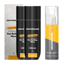 groomarang Hair Fibres X2 GROOMARANG Keratin Hair Building Fibres for Thinning Hair - Instantly Conceals Thinning Areas for Fuller Thicker Hair- For Men & Women 28g + Hair Loss Prevention Lotion (Light Brown)
