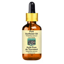 Devprayag Pure Sunflower Oil (Helianthus annuus) with Glass Dropper Natural Therapeutic Grade Cold Pressed 5ml (0.16 oz)