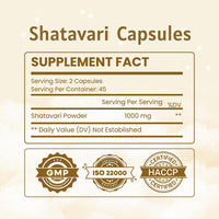 Ireya Ayurveda Shatavari Capsules for Women (90 Capsules) | Shatavari Herbal Supplement | Made with Shatavari Root | Non-GMO, Gluten Free, 1000mg, 90 Vegan Caps