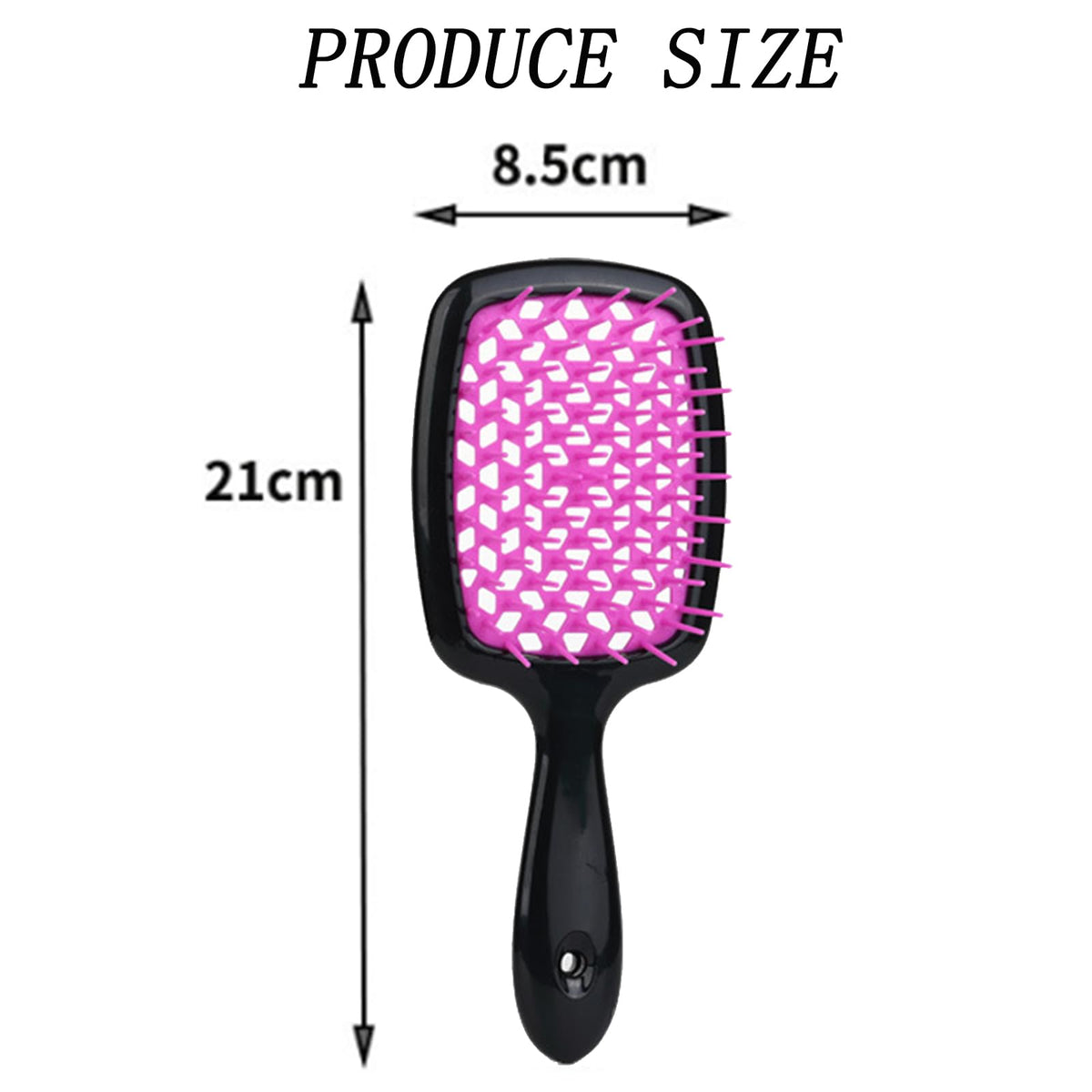 PRVCFZ 2PCS Unbrush Hair Brush, Massage Comb,Hairdressing Comb,Detangle Hair Brush for Women Men, and Kids, Great on Wet/Dry Hair Smoothing Massaging Detangling (Purple+Black）