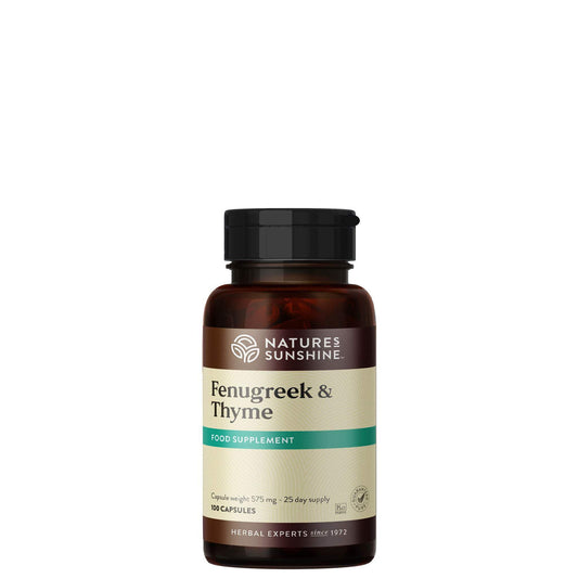 Nature's Sunshine (NSPUK) Fenugreek & Thyme - 100 Capsules - 25 Day Supply