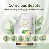 VITAMINS hair cosmetics VITAMINS Hair Cosmetics Keratin Hair Mask for Damaged Hair - Protein Keratin Treatment Deep Conditioner for Dry Locks - Collagen Biotin & Castor Oil Repair Dryness & Enhance Shine - 100 ML