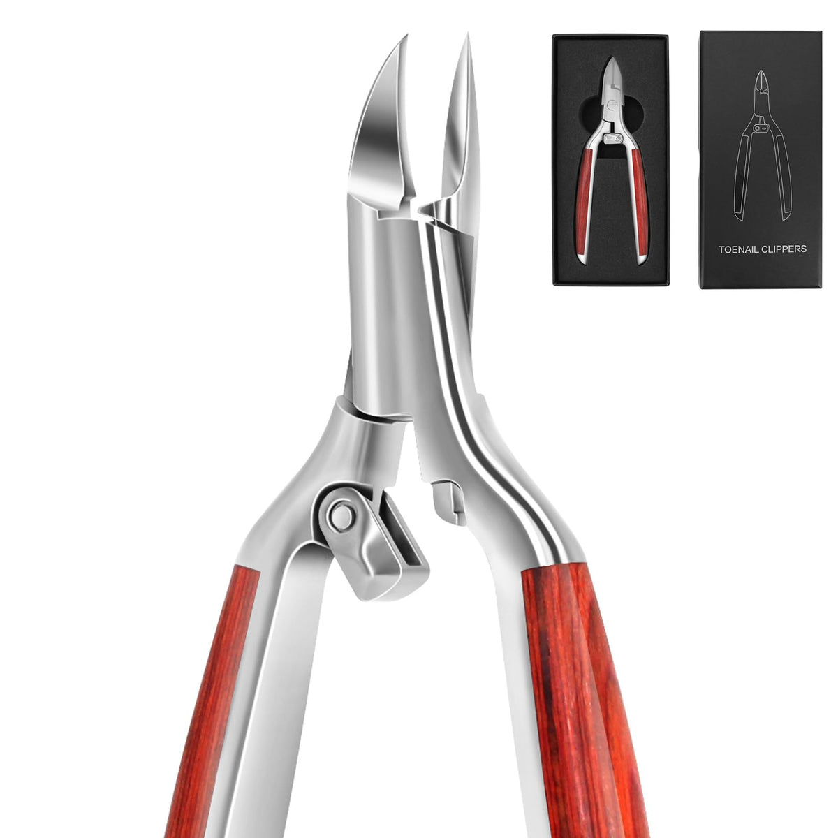 AONOLOVO Toenail Clippers Super Sharp, Professional Thick Ingrown Toe Nail Clippers for Men Women Elderly, Large Podiatrist Toenail Clippers Heavy Duty Nail Nippers Toenail Cutters