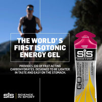 Science in Sport Science In Sport GO Isotonic Energy Gels, Running Gels with 22 g Carbohydrates, Low Sugar, Blackcurrant Flavour, 60 ml Per Serving (6 Pack)