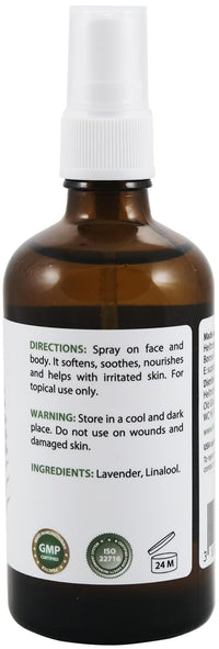 Lavender Hydrosol - Hydrolat 3.4 fl. oz. - 100 ml | 100% Natural Ingredients Hydrolate | Gentle Hydration & Powerful Relaxation | Heiltropfen®