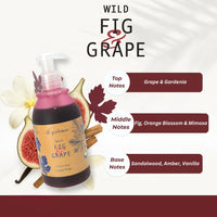 Di Palomo Vegan Wild Fig & Grape Liquid Soap 240ml - Luxury Hand Wash Italian Hand Soap Dispenser Skin Body Care Antibacterial Handwash Gifts for Women Hand Wash Gift Present