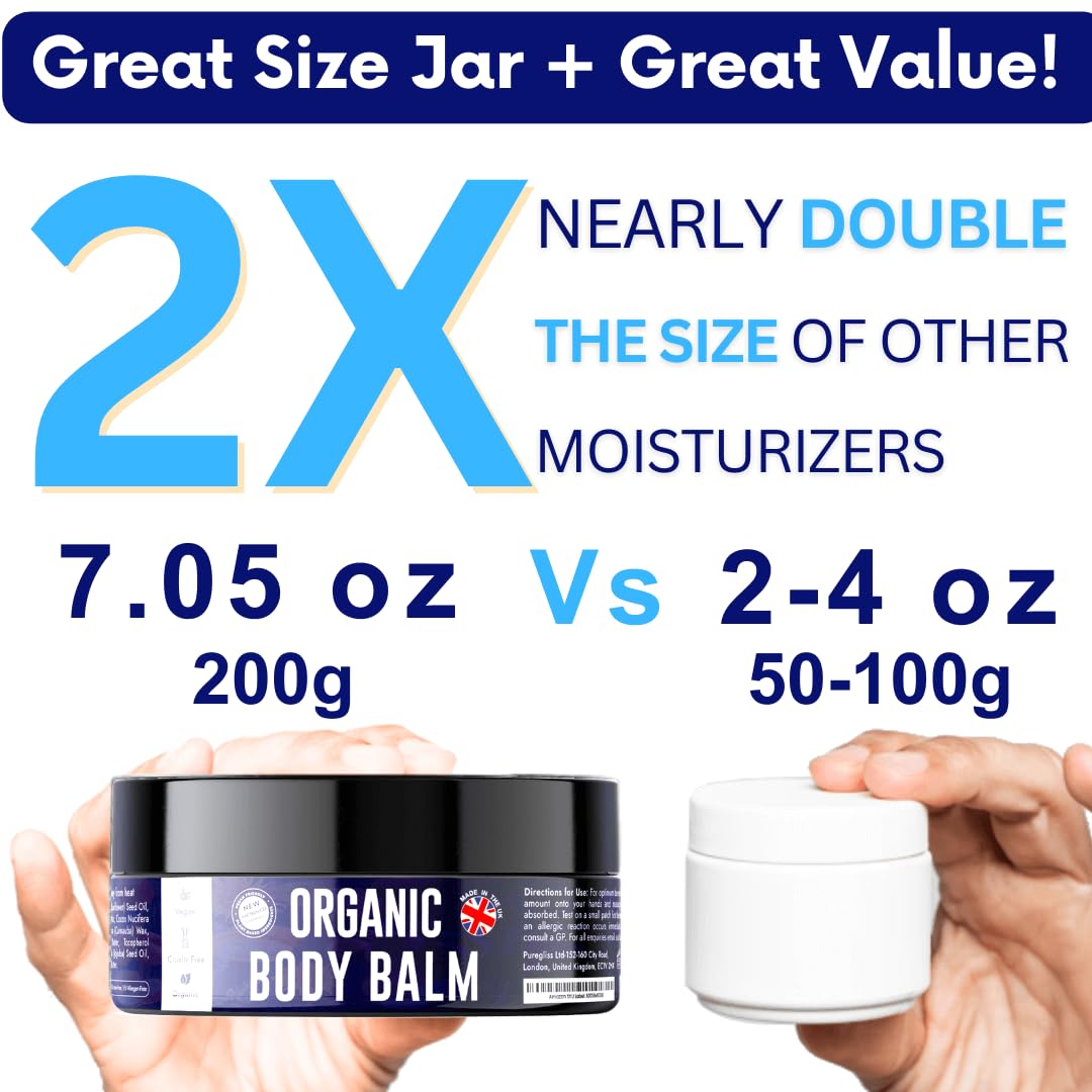 natriglo Intensive Body Moisturiser for Dry Skin | Shea Butter Moisturiser for Acne Prone Skin | Eczema Cream | Body Creams for Women, Men, Children with Coconut Oil, Lavender, Vitamin E by NatriGlo