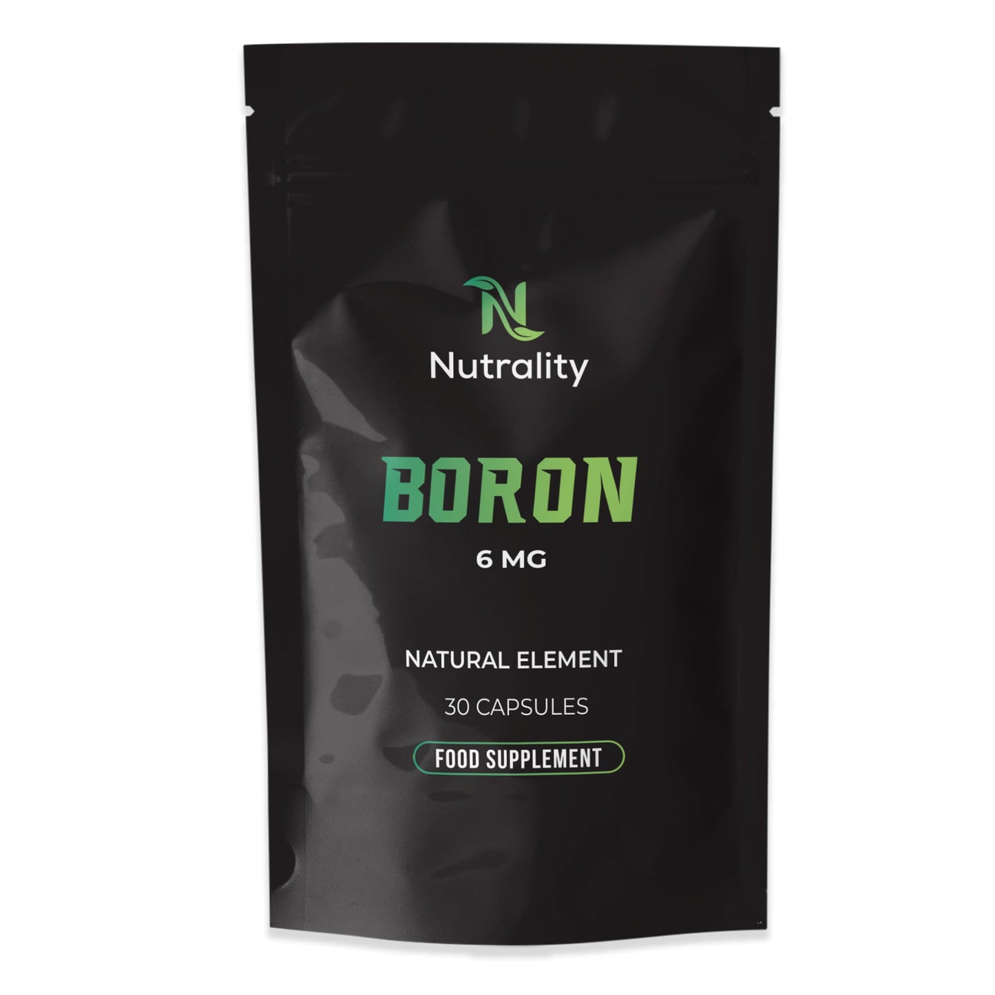 Nutrality Boron 6mg | Menopause Relief, Enhanced Mineral Absorption, Bone Strength, Wound Healing, and Dental Health | Vegan-Friendly | 30 Capsules