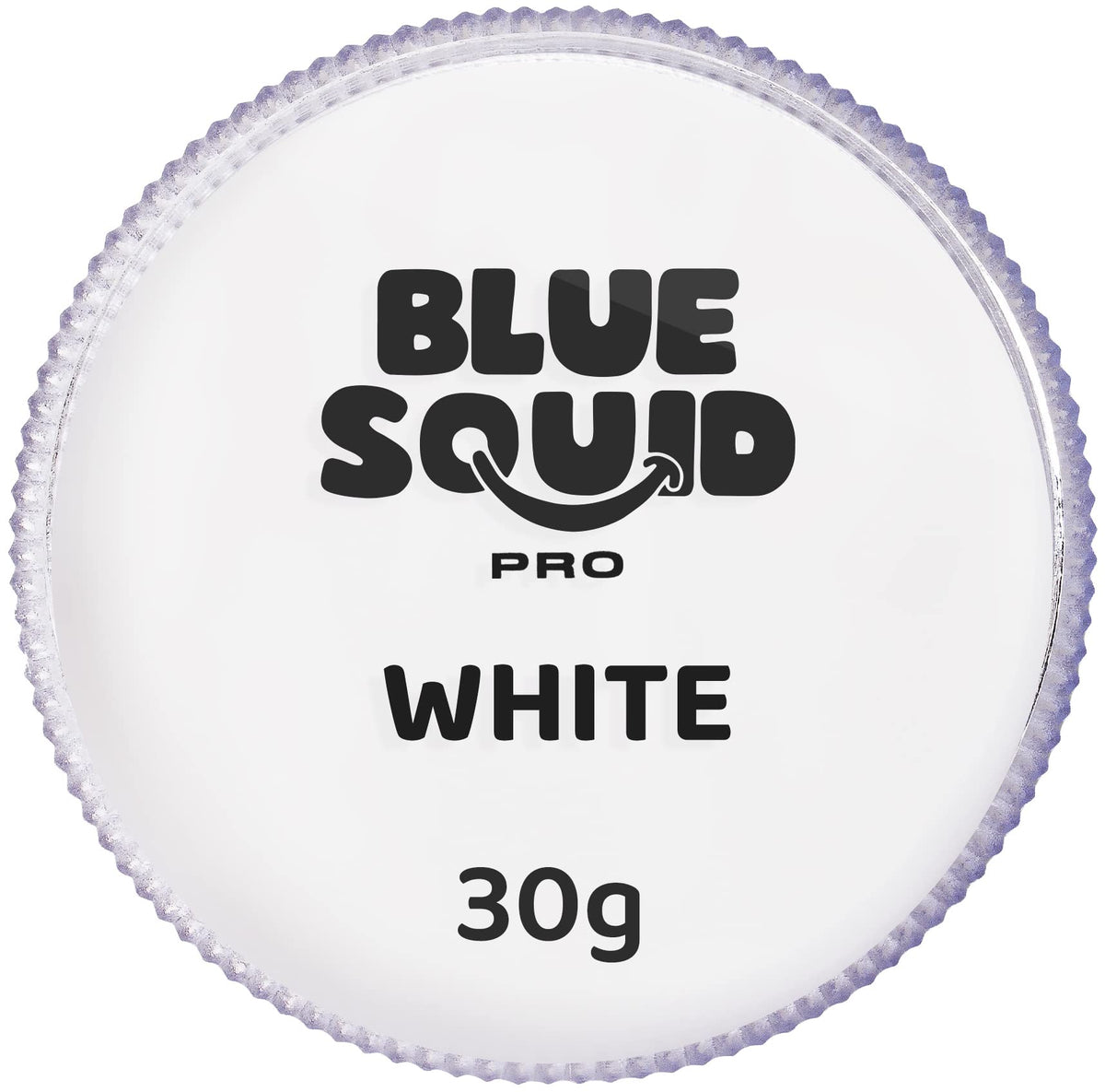 Blue Squid PRO Face Paint - Classic White (30gm), Professional Water Based Single Cake Face & Body Paint Makeup Supplies for Adults Kids Halloween Facepaint SFX Water Activated Face Painting Non Toxic